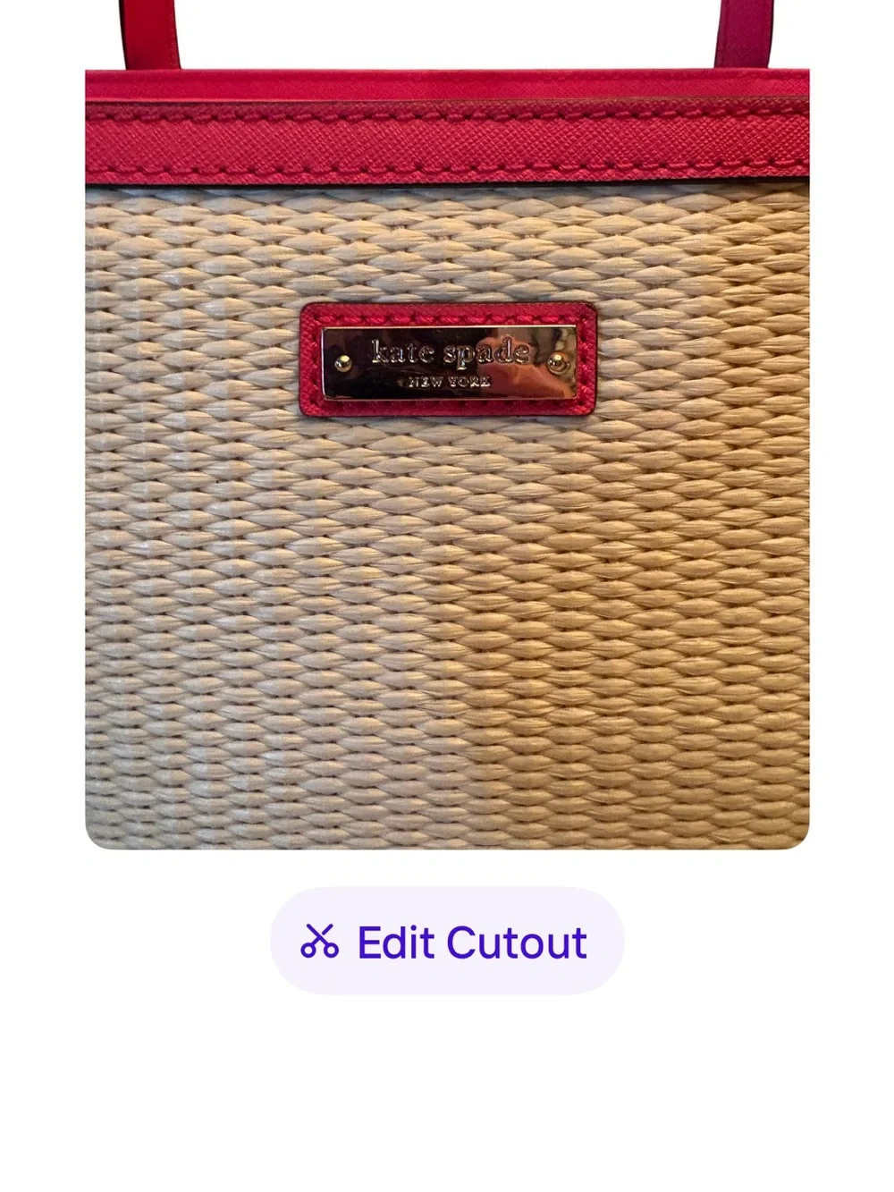 Kate Spade Leather and Straw Tote